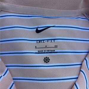 Nike Dri-FIT Polo with Blue and White Stripes